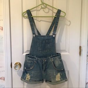 jean overalls / shortalls